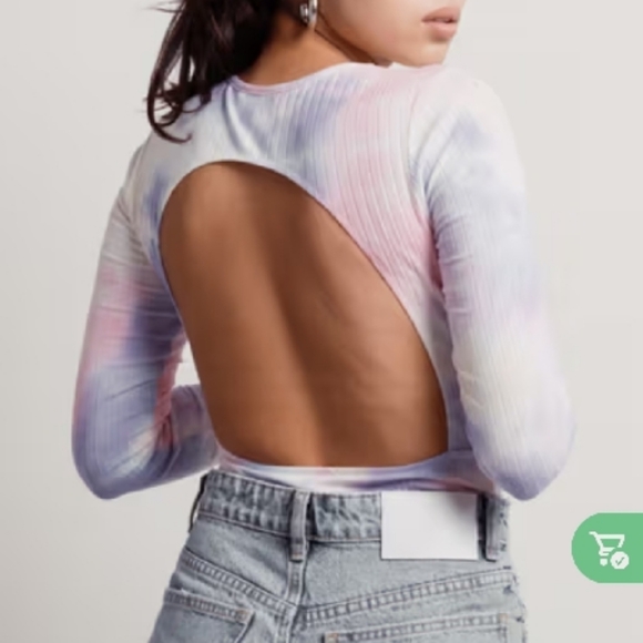 Tobi Purple Ombre Long Sleeve open back Bodysuit - Picture 3 of 4